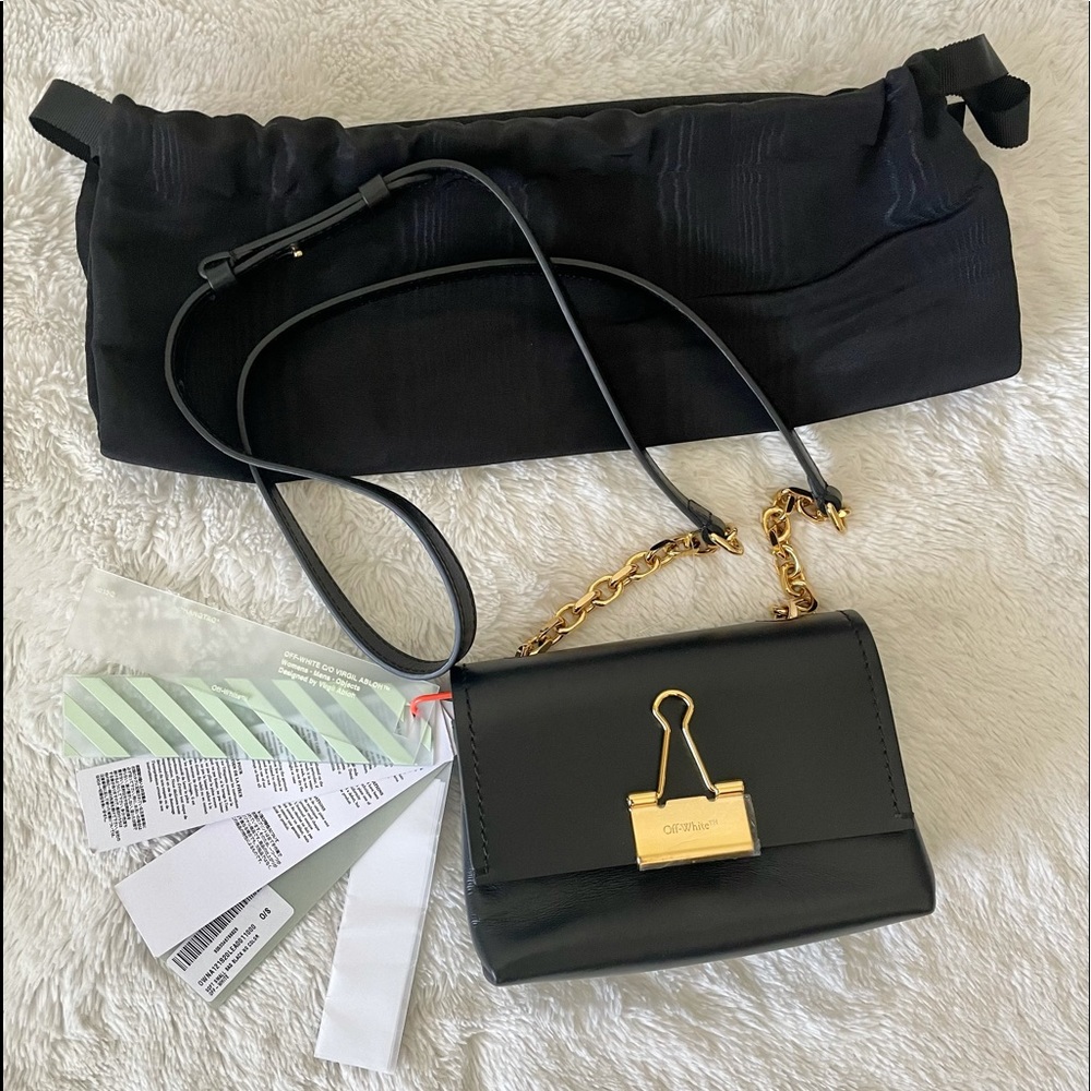 Off White Soft leather crossbody bag
